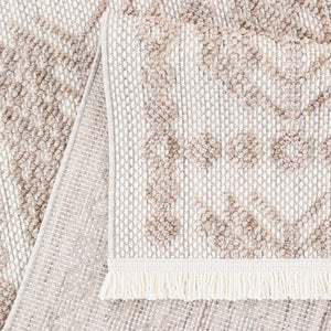 ​Tapis aspect laine crème motifs ethniques : BAL734CRE - Nazar rugs 