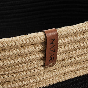 Panier pour animaux et support de gamelles fait main noir : BEL4401NOI - Nazar rugs