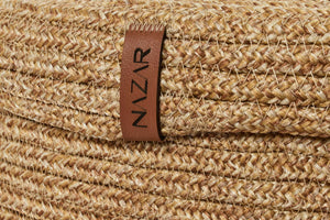 Paniers de Rangement bicolores aspect jute fait main terracotta : CAL4202TER - Nazar rugs