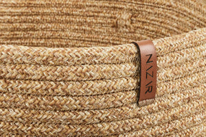 Panier bicolore aspect jute fait main noir : CAL4203NOI