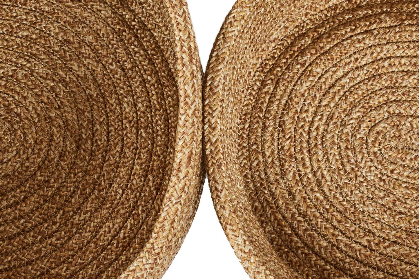 Paniers de rangement beige aspect jute fait main à motif blanc : CAL4301BEI - Nazar rugs