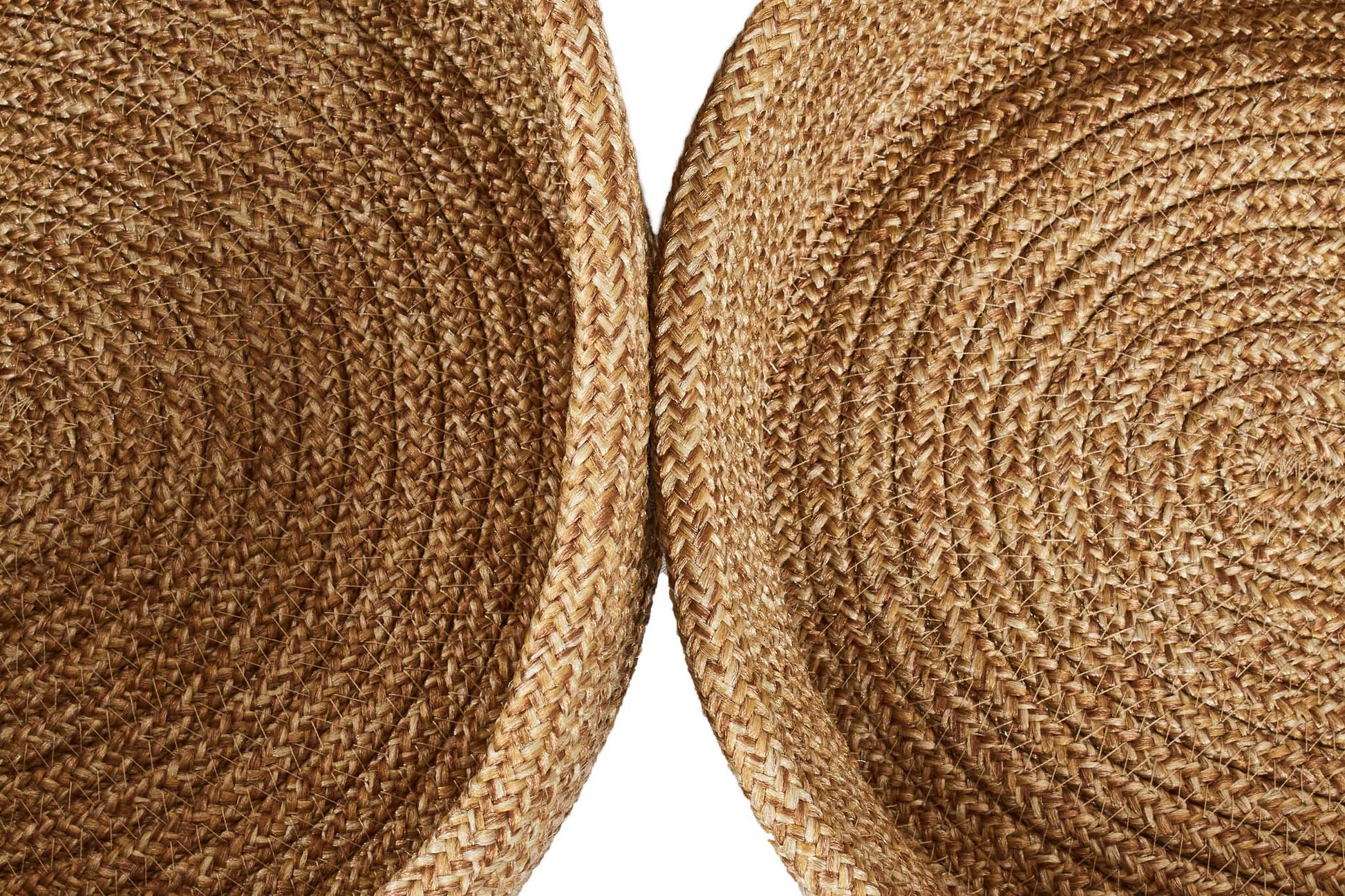 Paniers de rangement beige aspect jute fait main à motif blanc : CAL4301BEI - Nazar rugs