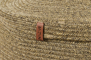 Paniers tricolores aspect jute fait main Vert : CAL4301MAR - Nazar rugs
