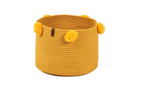 Paniers de rangement enfant en aspect jute fait main jaune : CAL4304JAU - Nazar rugs