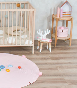 Tapis enfant rond en aspect jute fait main rose : CAL4304ROS - Nazar rugs