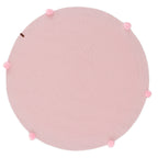 Tapis enfant rond en aspect jute fait main rose : CAL4304ROS - Nazar rugs