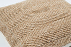 Housse de coussin chevrons effet jute naturel Nazar rugs