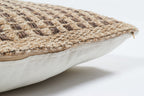 Housse de coussin effet jute naturel marron Nazar rugs