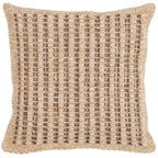 Housse de coussin effet jute naturel marron Nazar rugs