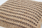 Housse de coussin effet jute naturel marron Nazar rugs