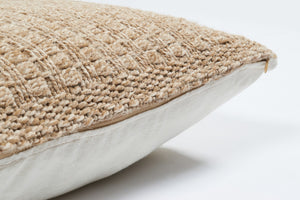 Housse de coussin effet jute naturel uni Nazar rugs