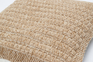 Housse de coussin effet jute naturel uni Nazar rugs