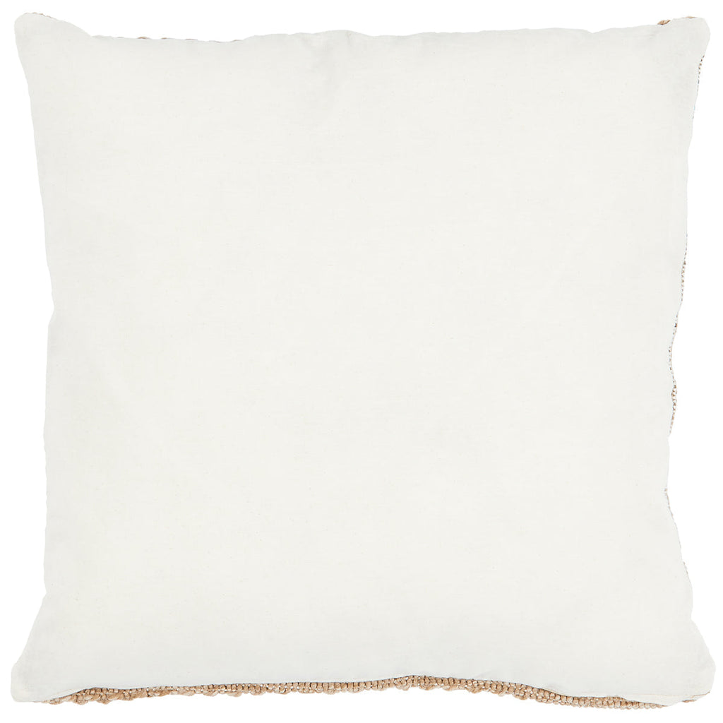 Housse de coussin rectangle blanc effet jute naturel Nazar rugs