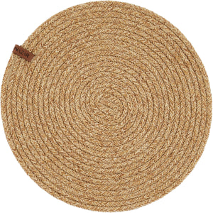 Set de table aspect jute beige uni : ISL4606BEI - Nazar rugs
