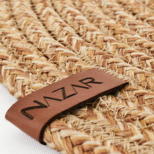 Set de table aspect jute beige uni : ISL4606BEI - Nazar rugs