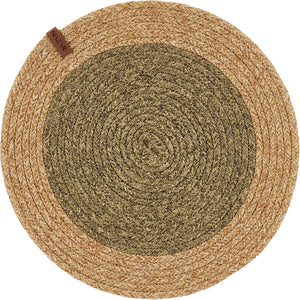 Set de table aspect jute vert : ISL4601MAR - Nazar rugs