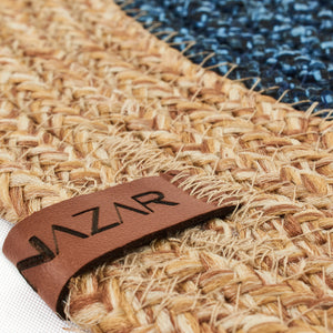 Set de table aspect jute, bleu et crème : ISL4609CRE - Nazar rugs