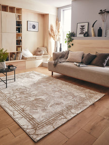 Tapis motif marbre : IST522BEI - Nazar rugs