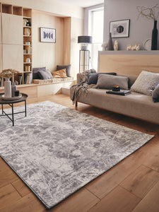 Tapis motif marbre gris : IST522GRI - Nazar rugs