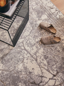 Tapis motif marbre gris : IST522GRI - Nazar rugs