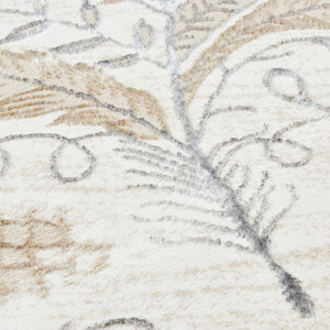 Tapis moderne motif plume beige : IST525BEI - Nazar rugs