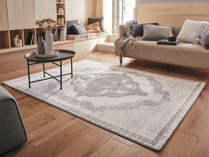 Tapis moderne motif oriental gris : IST528GRI - Nazar rugs