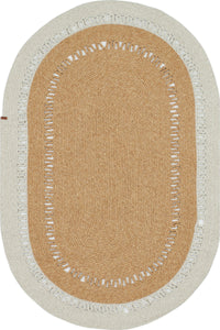 Tapis ovale aspect toile de jute : LIM4503GRI - Nazar rugs