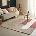 Tapis géométrique en polypropylène à poils courts : MEM563ROU - Nazar rugs
