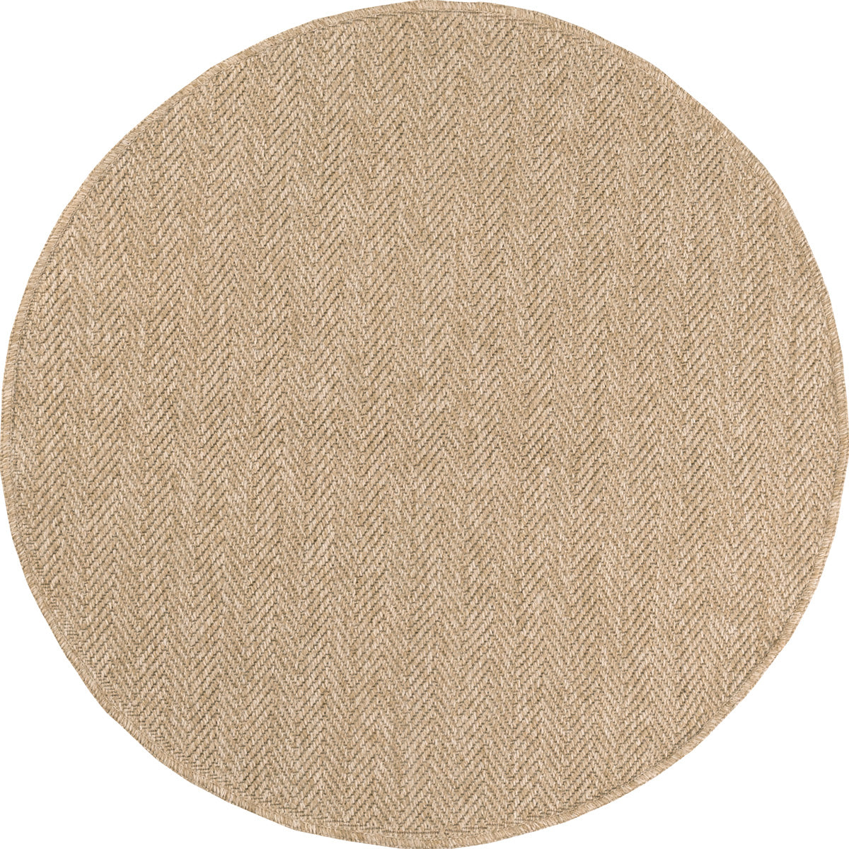 Tapis chevron effet jute naturel rond : NAT8753BEI-160x160 - Nazar rugs