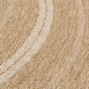 Tapis aspect Jute Nature motifs blancs ronds : NAT8863BLA - Nazar rugs