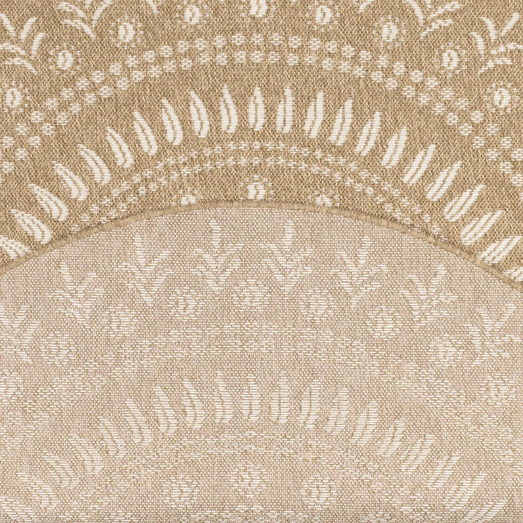 Tapis effet jute naturel à motifs orientaux blancs ronds : NAT8874BLA - Nazar rugs