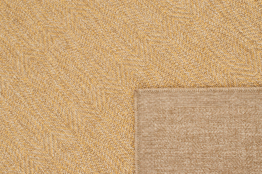 Tapis de salon d'intérieur et d'extérieur - aspect  jute jaune : NAT8877JAU - Nazar rugs
