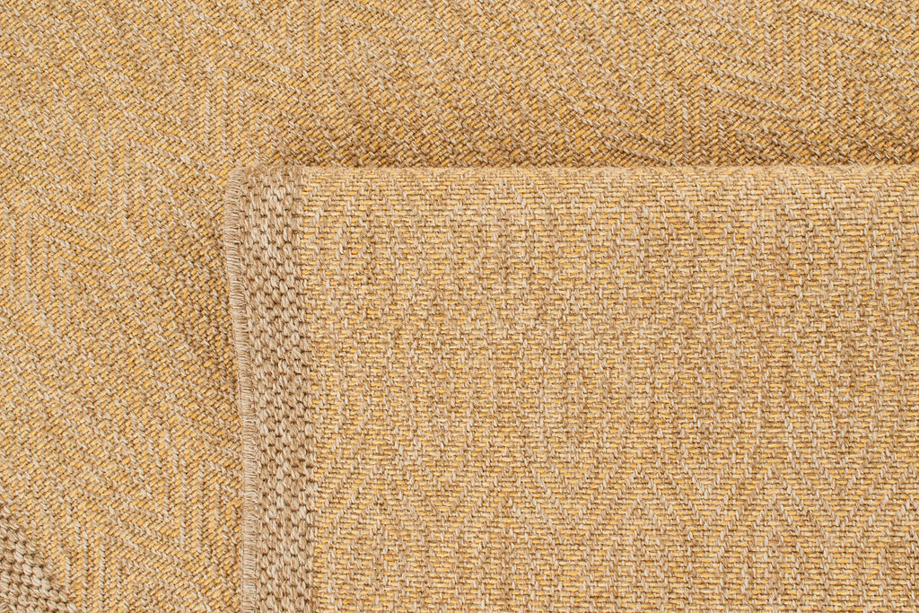 Tapis de salon d'intérieur et d'extérieur - aspect  jute jaune : NAT8877JAU - Nazar rugs