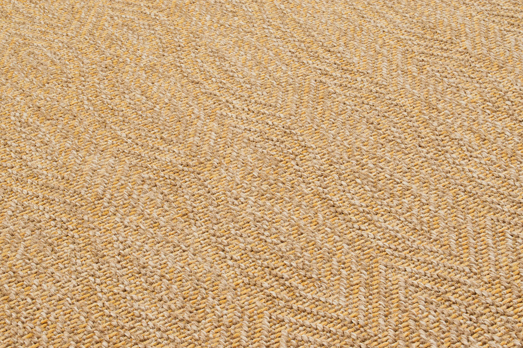Tapis de salon d'intérieur et d'extérieur - aspect  jute jaune : NAT8877JAU - Nazar rugs