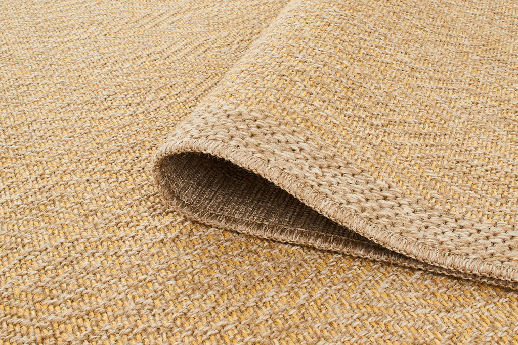Tapis de salon d'intérieur et d'extérieur - aspect  jute jaune : NAT8877JAU - Nazar rugs
