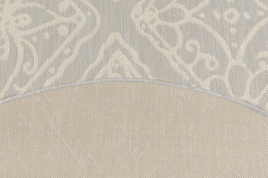 Tapis avec ornement floral gris rond : SAM1705GRI - Nazar rugs