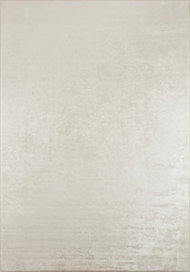 Tapis de salon lavable en machine motif uni beige : STA800BEI