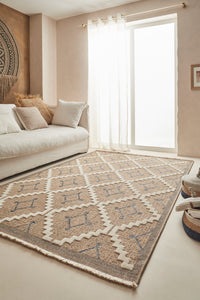 TULUM - tapis de salon - intérieur et extérieur bleu - aspect jute  motifs géométriques : TUL9041BLE - Nazar rugs