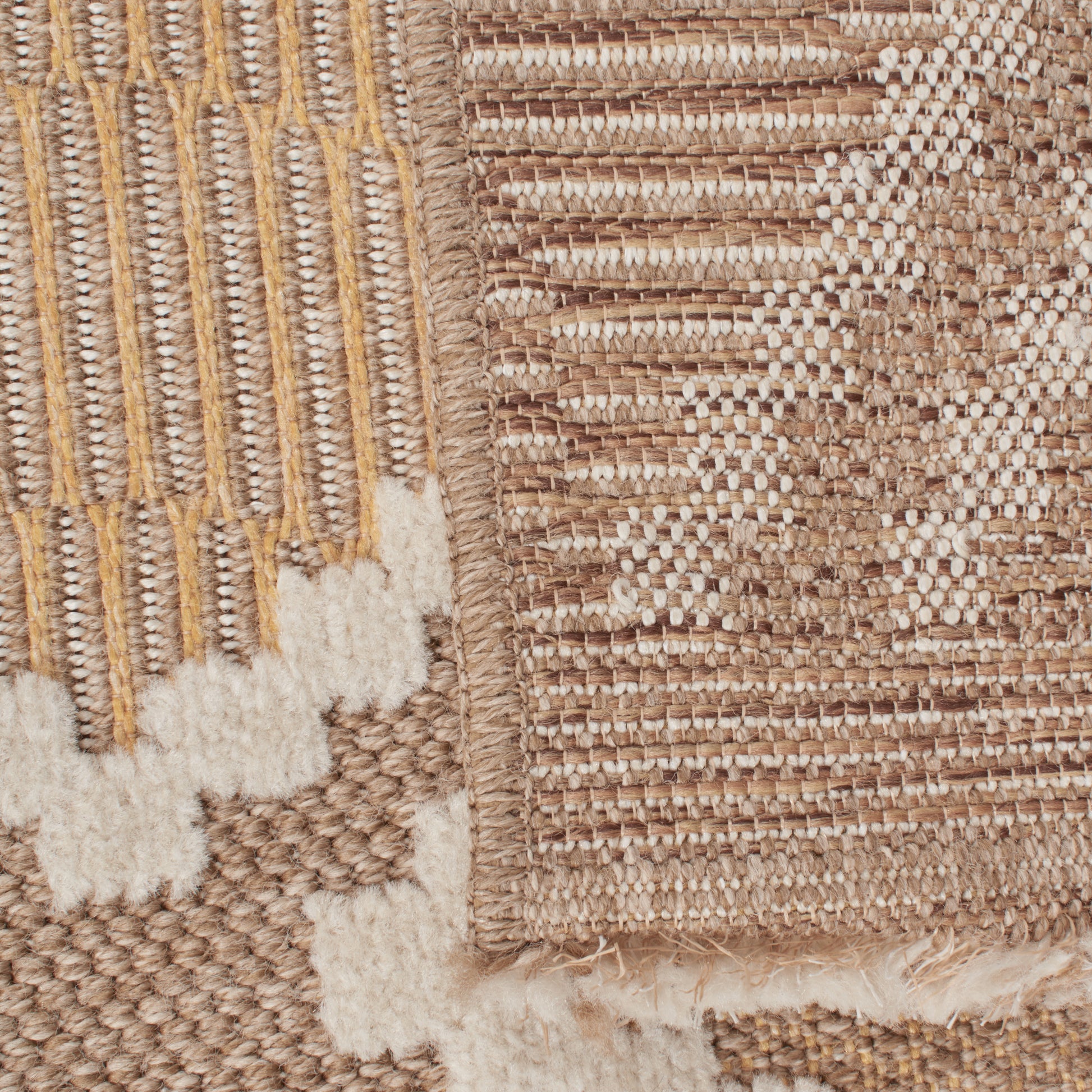 TULUM - tapis de salon - intérieur et extérieur jaune - aspect jute  motifs géométriques  : TUL9041JAU - Nazar rugs
