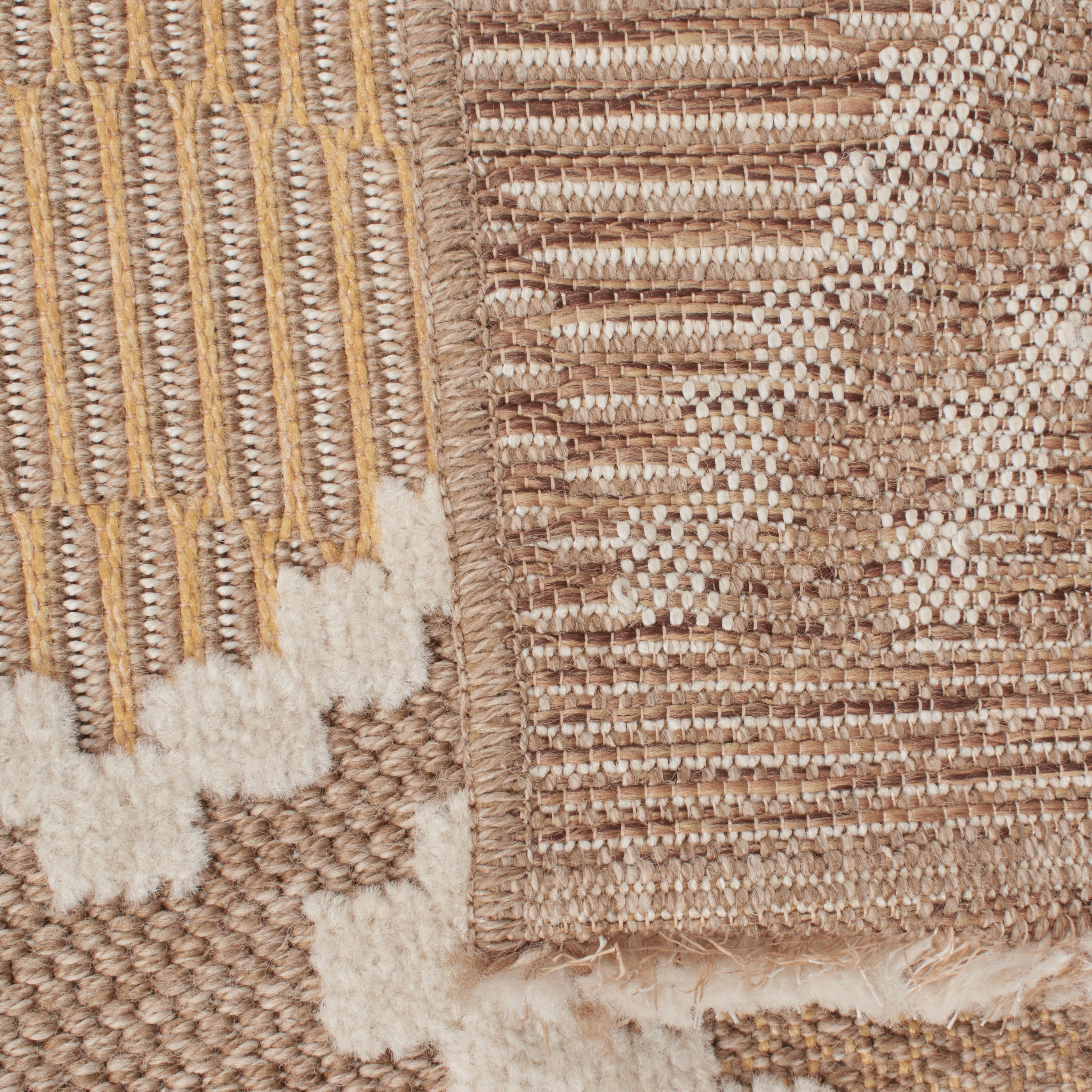 TULUM - tapis de salon - intérieur et extérieur jaune - aspect jute  motifs géométriques  : TUL9041JAU - Nazar rugs