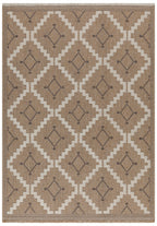 TULUM - tapis de salon - intérieur et extérieur marron - aspect jute  motifs géométriques : TUL9041MAR - Nazar rugs