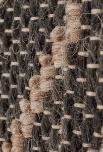 Tapis à poils courts motifs géométriques aspect jute naturel : TUL9048NOI