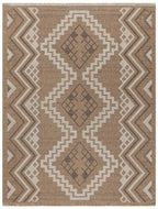 TULUM - tapis de salon - intérieur et extérieur marron - aspect jute  motifs géométriques : TUL9054MAR - Nazar rugs