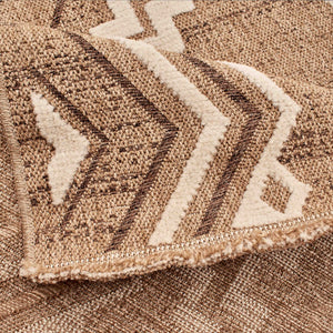 TULUM - tapis de salon - intérieur et extérieur marron - aspect jute  motifs géométriques : TUL9054MAR - Nazar rugs