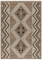 TULUM - tapis de salon - intérieur et extérieur noir - aspect jute motifs ethniques : TUL9054NOI - Nazar rugs