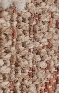 TULUM - tapis de salon - intérieur et extérieur rouge/terra - aspect jute  motifs feuilles  : TUL9062TER - Nazar rugs