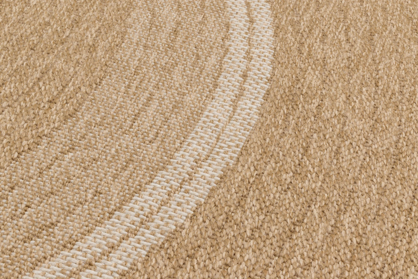 Tapis Géométrique aspect Jute Rond Blanc Nazar rugs