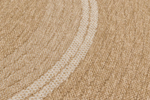 Tapis Géométrique aspect Jute Rond Blanc Nazar rugs