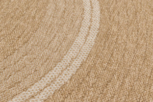 Tapis Géométrique aspect Jute Rond Blanc Nazar rugs