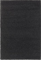 Tapis Shaggy uni noir Nazar rugs